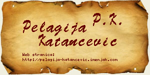Pelagija Katančević vizit kartica